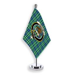 ScotsTee Shop Scottish Graham of Montrose Ancient Crest Tartan Desk Flag Plaid Table Flag