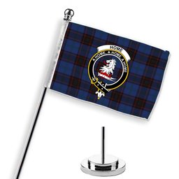 ScotsTee Shop Scottish Home Vestiarium Scoticum Crest Tartan Desk Flag Plaid Table Flag