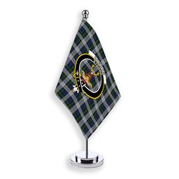 ScotsTee Shop Scottish Gordon Dress Original Crest Tartan Desk Flag Plaid Table Flag