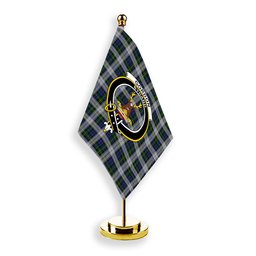 ScotsTee Shop Scottish Gordon Dress Original Crest Tartan Desk Flag Plaid Table Flag