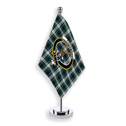 ScotsTee Shop Scottish Forbes Dress Modern Crest Tartan Desk Flag Plaid Table Flag