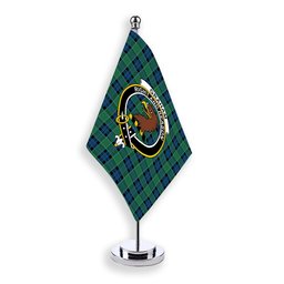 ScotsTee Shop Scottish Graham of Menteith Ancient Crest Tartan Desk Flag Plaid Table Flag