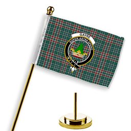 ScotsTee Shop Scottish Gayre Dress Modern Crest Tartan Desk Flag Plaid Table Flag
