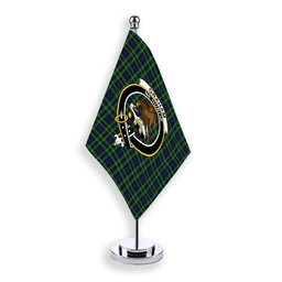 ScotsTee Shop Scottish Graham of Montrose Crest Tartan Desk Flag Plaid Table Flag