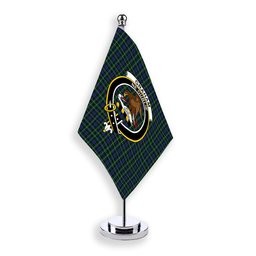 ScotsTee Shop Scottish Graham of Montrose 3 Crest Tartan Desk Flag Plaid Table Flag