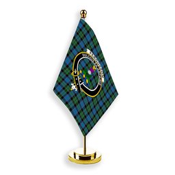 ScotsTee Shop Scottish Ferguson of Balquhidder Ancient Crest Tartan Desk Flag Plaid Table Flag