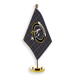 ScotsTee Shop Scottish Fletcher of Dunans SC Crest Tartan Desk Flag Plaid Table Flag