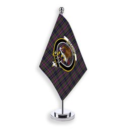 ScotsTee Shop Scottish Graham of Airth Modern Crest Tartan Desk Flag Plaid Table Flag