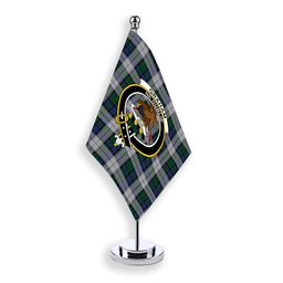 ScotsTee Shop Scottish Graham Dress Crest Tartan Desk Flag Plaid Table Flag