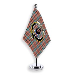 ScotsTee Shop Scottish Hannay Dress Ancient Crest Tartan Desk Flag Plaid Table Flag