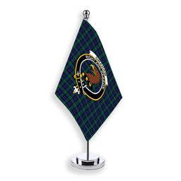 ScotsTee Shop Scottish Graham of Menteith Crest Tartan Desk Flag Plaid Table Flag
