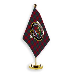 ScotsTee Shop Scottish Fraser of Struy Crest Tartan Desk Flag Plaid Table Flag