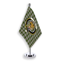 ScotsTee Shop Scottish Hay White Dress Crest Tartan Desk Flag Plaid Table Flag