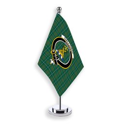 ScotsTee Shop Scottish Galloway Hunting Modern Crest Tartan Desk Flag Plaid Table Flag