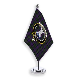 ScotsTee Shop Scottish MacCallum of Berwick Crest Tartan Desk Flag Plaid Table Flag