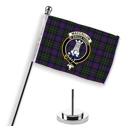 ScotsTee Shop Scottish MacCallum of Berwick Crest Tartan Desk Flag Plaid Table Flag
