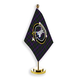 ScotsTee Shop Scottish MacCallum of Berwick Crest Tartan Desk Flag Plaid Table Flag