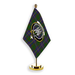 ScotsTee Shop Scottish Strange of Balkaskie Crest Tartan Desk Flag Plaid Table Flag