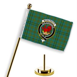 ScotsTee Shop Scottish Moncreiffe of Atholl Ancient Crest Tartan Desk Flag Plaid Table Flag