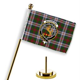 ScotsTee Shop Scottish MacKintosh Dress Scott Adie Crest Tartan Desk Flag Plaid Table Flag
