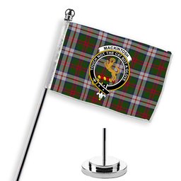 ScotsTee Shop Scottish MacKintosh Dress Scott Adie Crest Tartan Desk Flag Plaid Table Flag