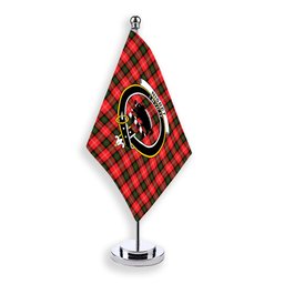 ScotsTee Shop Scottish Nisbet Modern Crest Tartan Desk Flag Plaid Table Flag