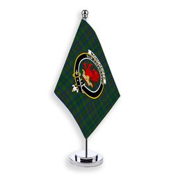 ScotsTee Shop Scottish Moncreiffe of Atholl Crest Tartan Desk Flag Plaid Table Flag