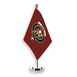 ScotsTee Shop Scottish Wood Dress Crest Tartan Desk Flag Plaid Table Flag