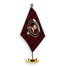 ScotsTee Shop Scottish Menzies Hunting Crest Tartan Desk Flag Plaid Table Flag