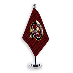 ScotsTee Shop Scottish Murray of Ochtertyre Crest Tartan Desk Flag Plaid Table Flag