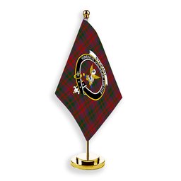 ScotsTee Shop Scottish Stewart of Urrard Crest Tartan Desk Flag Plaid Table Flag