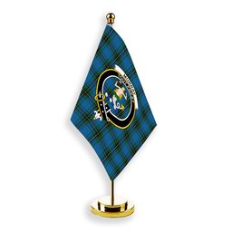 ScotsTee Shop Scottish Murray of Elibank Ancient Crest Tartan Desk Flag Plaid Table Flag