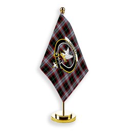 ScotsTee Shop Scottish Lindsay Hunting Ancient Crest Tartan Desk Flag Plaid Table Flag