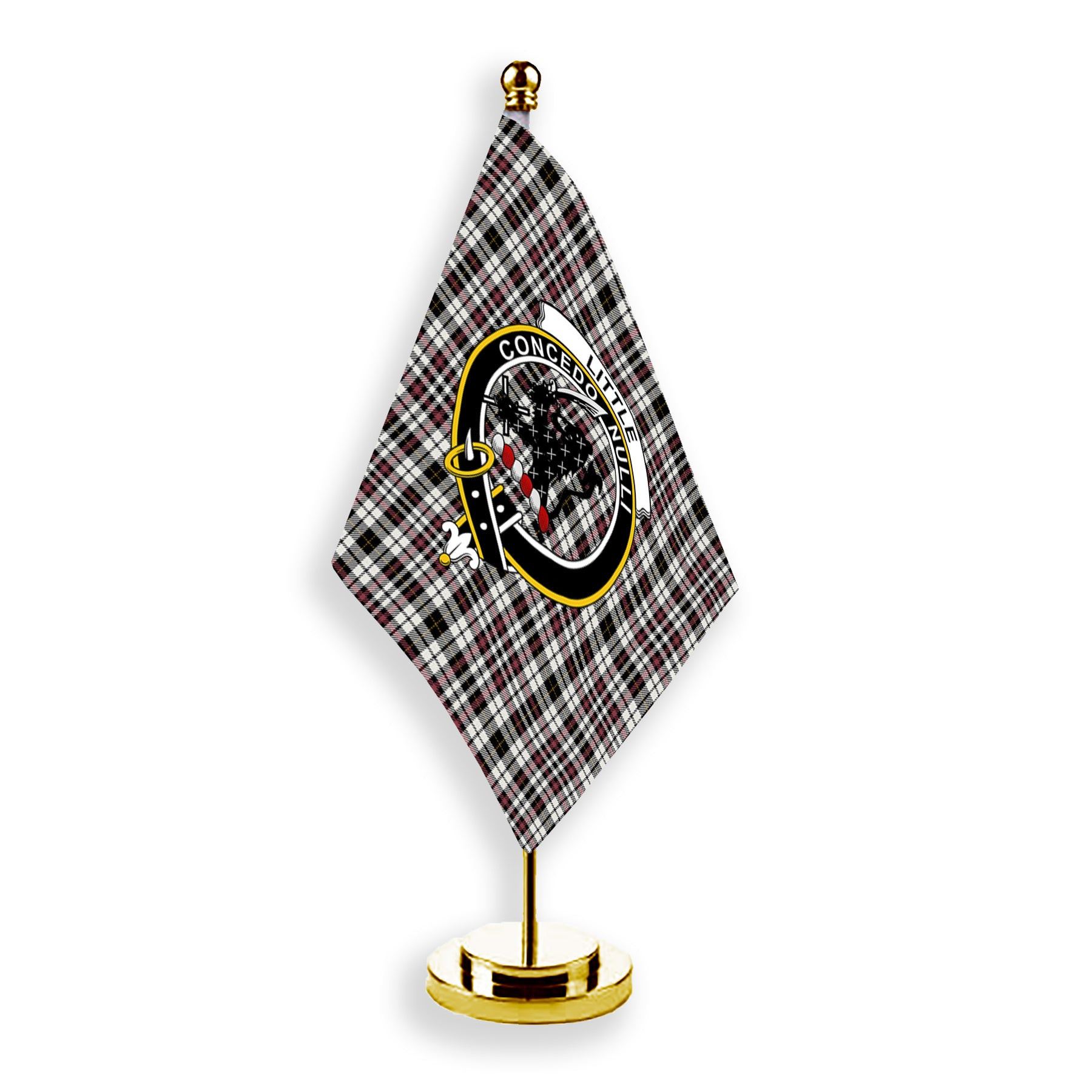 ScotsTee Shop Scottish Little Arisaid Ancient Crest Tartan Desk Flag Plaid Table Flag