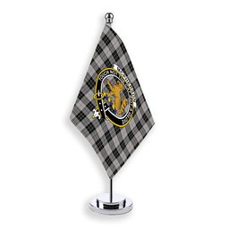 ScotsTee Shop Scottish McPherson Dress Crest Tartan Desk Flag Plaid Table Flag