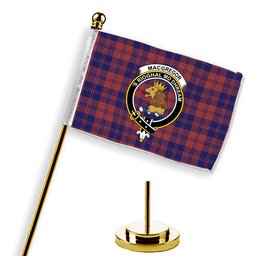 ScotsTee Shop Scottish MacGregor of Glengyle Crest Tartan Desk Flag Plaid Table Flag
