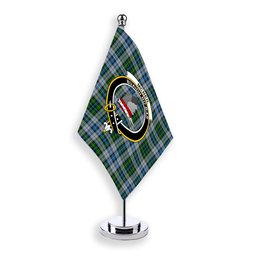ScotsTee Shop Scottish McNeil Dress Crest Tartan Desk Flag Plaid Table Flag