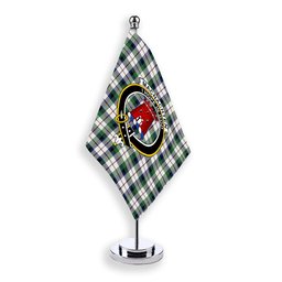 ScotsTee Shop Scottish MacNachten Dress Modern Crest Tartan Desk Flag Plaid Table Flag