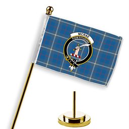 ScotsTee Shop Scottish McRae of America Ancient Crest Tartan Desk Flag Plaid Table Flag