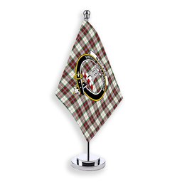 ScotsTee Shop Scottish MacLean Dress Ancient Crest Tartan Desk Flag Plaid Table Flag
