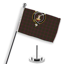 ScotsTee Shop Scottish Matheson Hunting STS incomplete sett Crest Tartan Desk Flag Plaid Table Flag