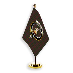 ScotsTee Shop Scottish Matheson Hunting STS incomplete sett Crest Tartan Desk Flag Plaid Table Flag