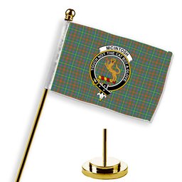 ScotsTee Shop Scottish McIntosh Hunting Ancient Crest Tartan Desk Flag Plaid Table Flag