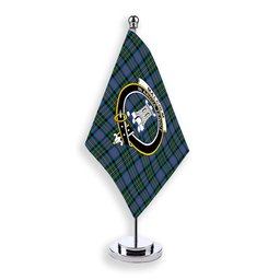 ScotsTee Shop Scottish Malcolm of Berwick Ancient Crest Tartan Desk Flag Plaid Table Flag