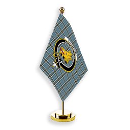 ScotsTee Shop Scottish Thomson Dress TS1383 Crest Tartan Desk Flag Plaid Table Flag