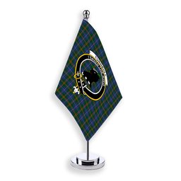 ScotsTee Shop Scottish Turnbull Hunting Crest Tartan Desk Flag Plaid Table Flag