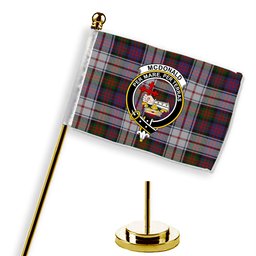 ScotsTee Shop Scottish McDonald Dress Modern Crest Tartan Desk Flag Plaid Table Flag