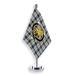 ScotsTee Shop Scottish MacTavish of Dunardry Dress Crest Tartan Desk Flag Plaid Table Flag