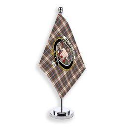 ScotsTee Shop Scottish McFarland Dress Ancient Crest Tartan Desk Flag Plaid Table Flag