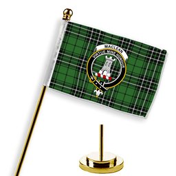 ScotsTee Shop Scottish MacLean of Duart Hunting Ancient Crest Tartan Desk Flag Plaid Table Flag